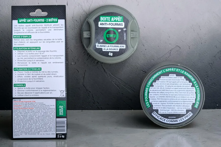 Nuisija Appât Anti-Fourmis — 2 boîtes de 4 g