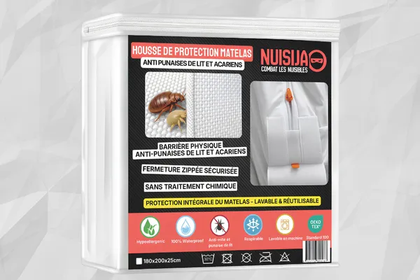 Nuisija Housse de Protection Matelas anti-punaises de lit et acariens