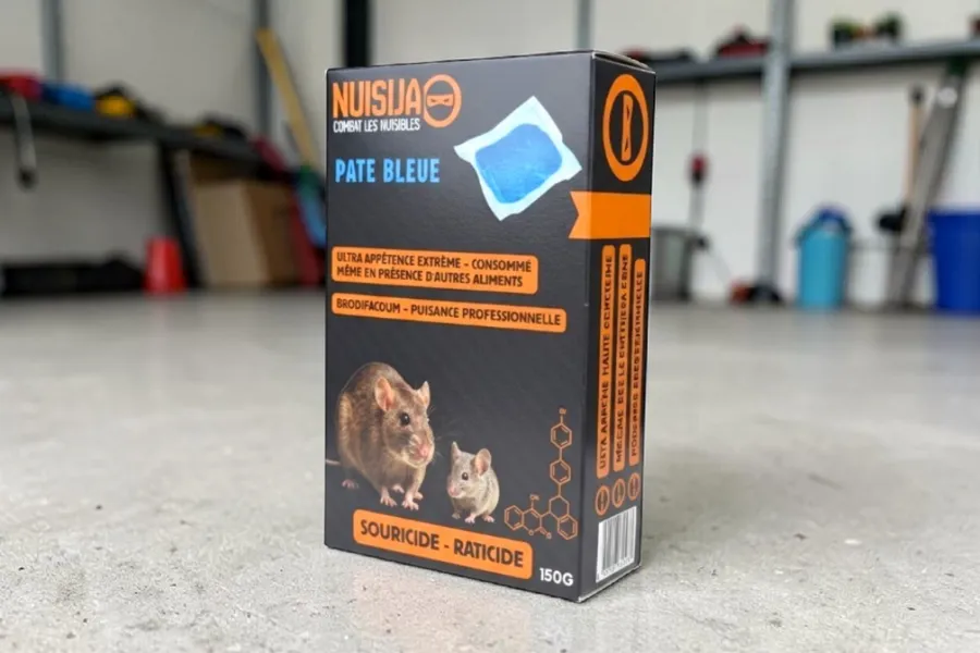 Nuisija Pâte Bleue — carton de 10 sachets rodenticide 15 g